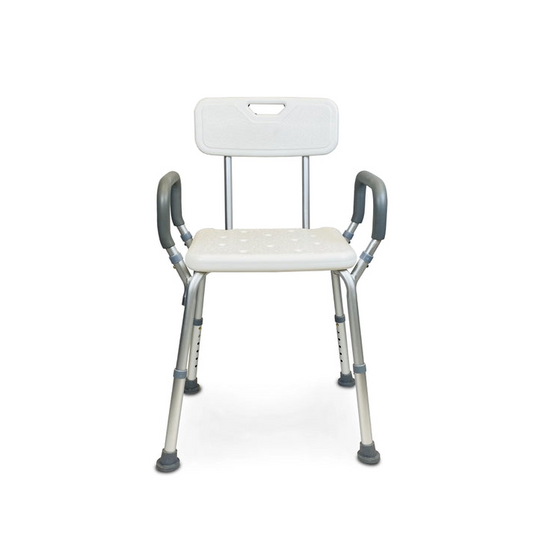 Arrex LA190 Height Adjustable Shower Chair With Back Support