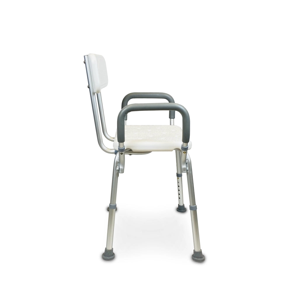 Arrex LA190 Height Adjustable Shower Chair With Back Support