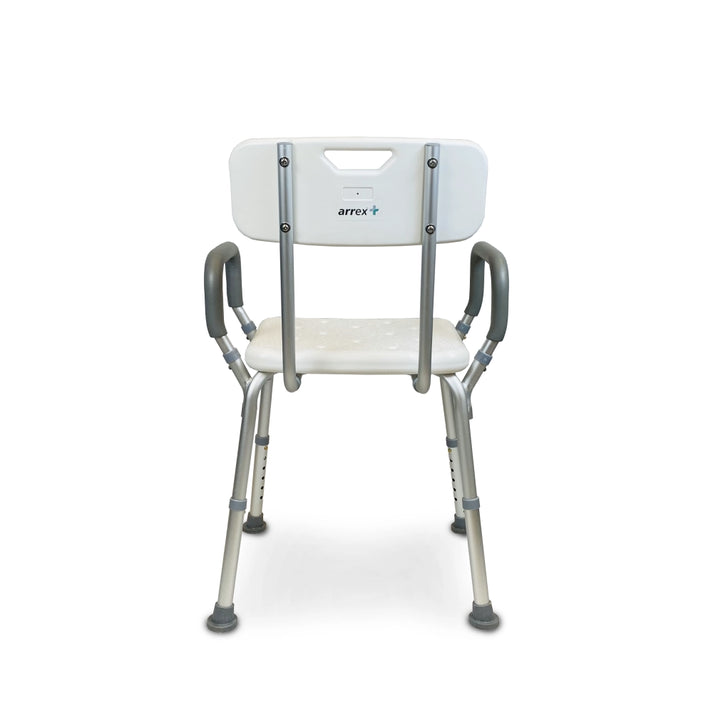 Arrex LA190 Height Adjustable Shower Chair With Back Support