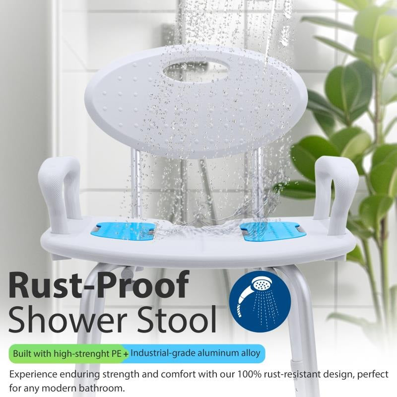 KosmoCare RX122 Shower Bench with Backrest & Armrest – Safe & Comfortable Bathing