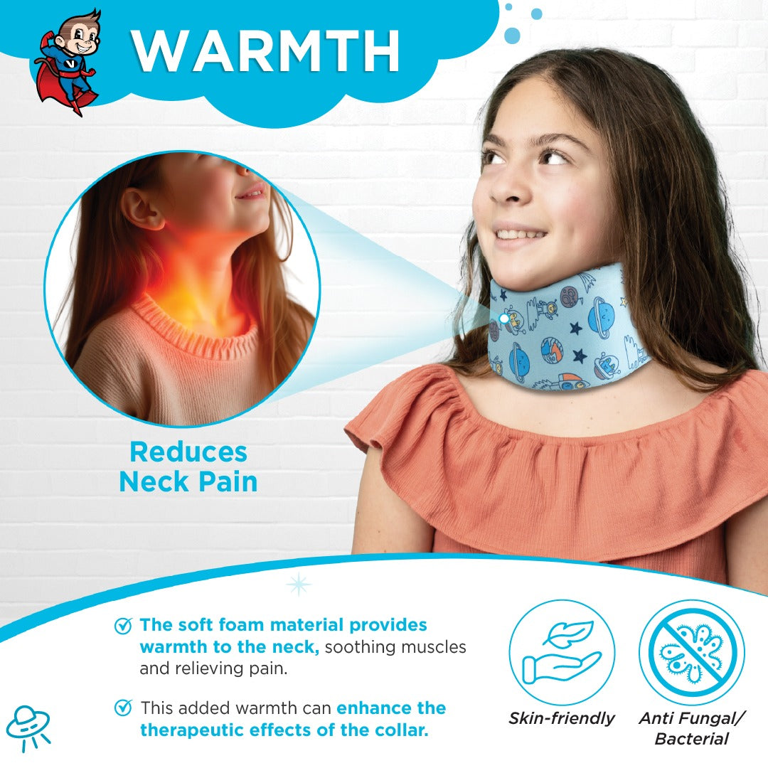 Vissco Champ Cervical Collar for Kids Provides support from Neck Injuries, Surgery or Nerve Compression, Cervical Spine Immobilization & Pain Relief