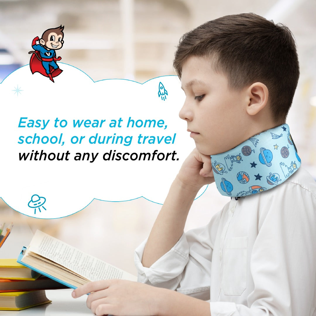 Vissco Champ Cervical Collar for Kids Provides support from Neck Injuries, Surgery or Nerve Compression, Cervical Spine Immobilization & Pain Relief