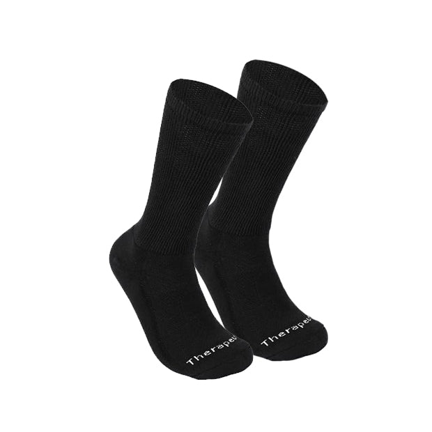 Montac Diabetic Socks - Comfort & Support for Diabetic Feet | Soft, Breathable & Non-Binding | Black | One Size