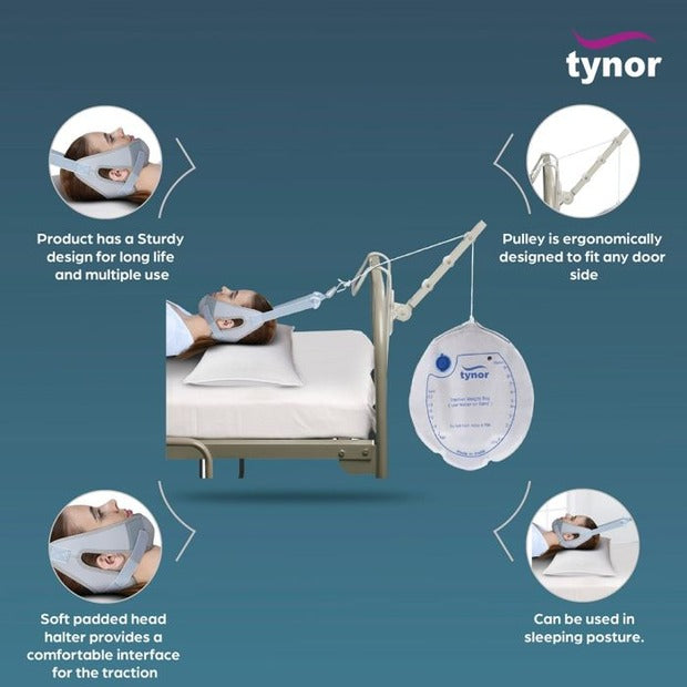 Tynor G26 Cervical Traction Kit (Sleeping) with Weight Bag