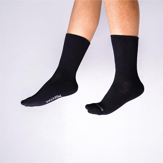 Montac Diabetic Socks - Comfort & Support for Diabetic Feet | Soft, Breathable & Non-Binding | Black | One Size