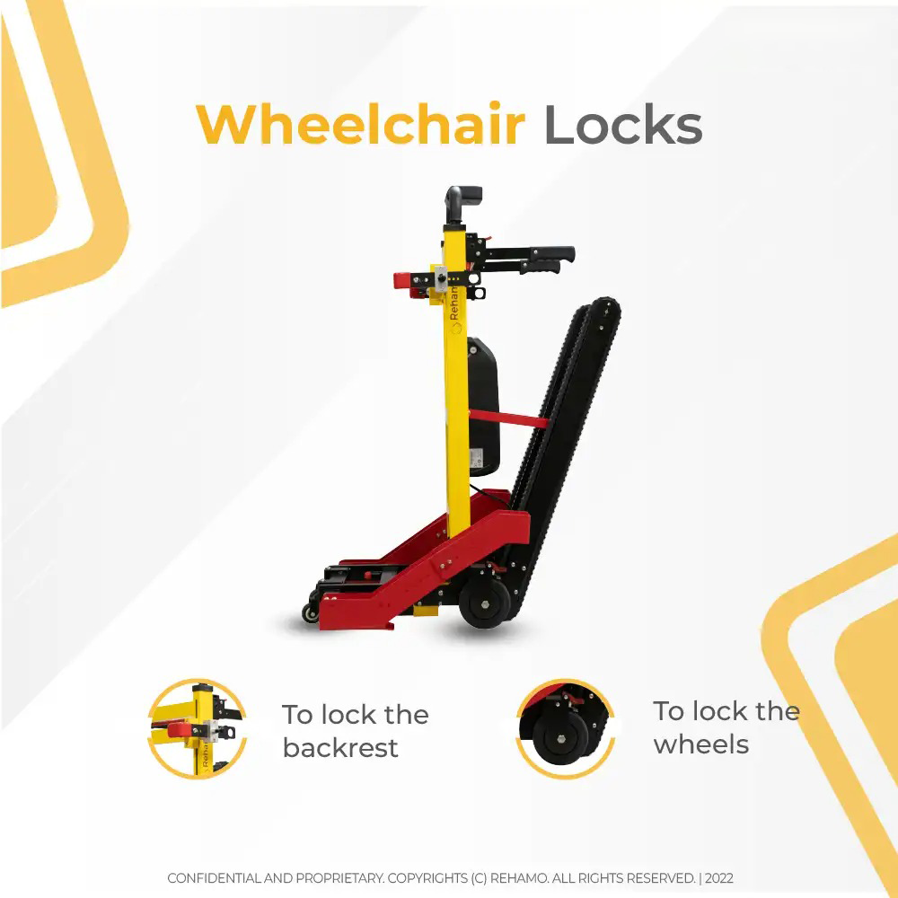 Rehamo Electra Stair Climber FW, Electric Stair Climbing Device for Attaching & Lifting Wheelchair on the Stairs