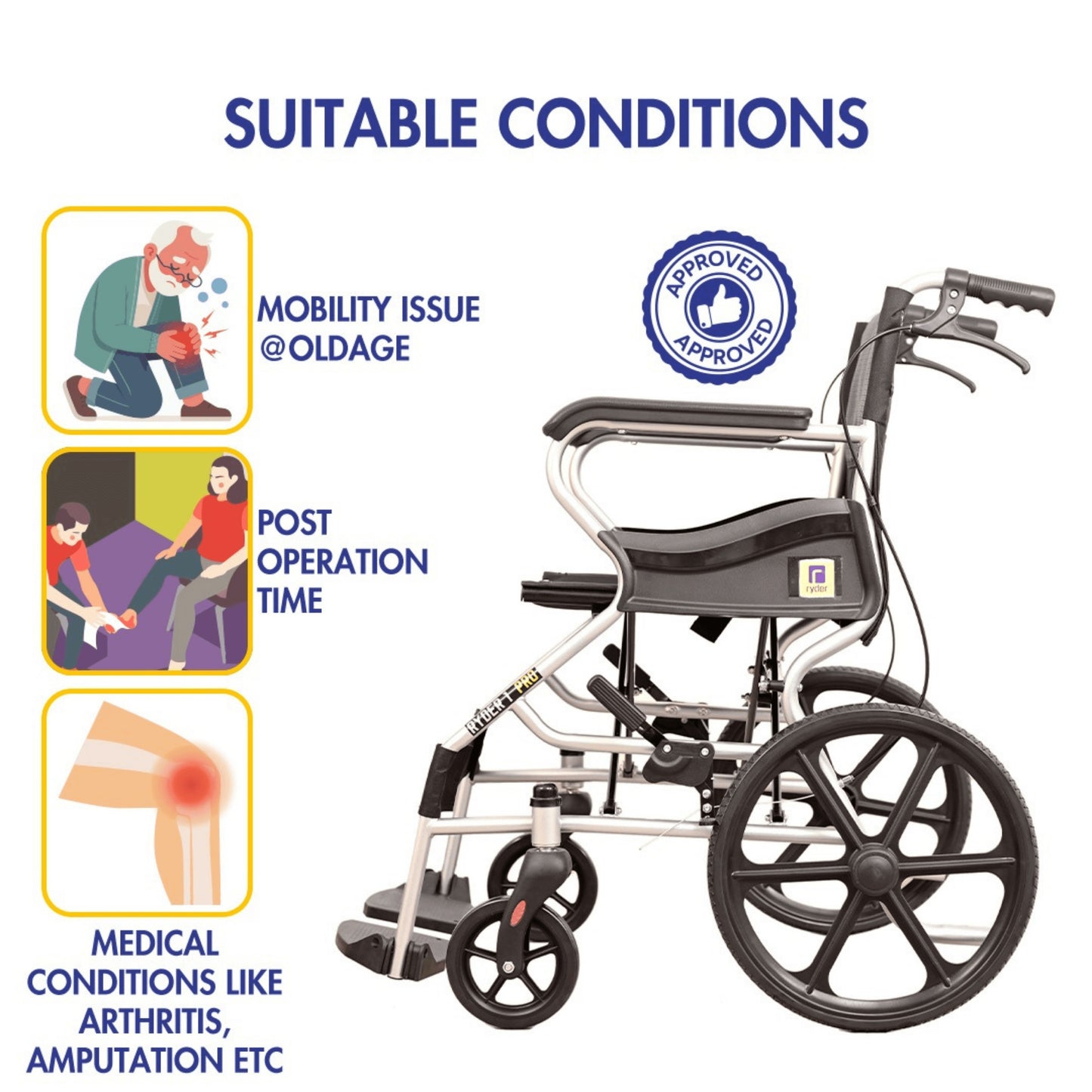 Karma Ryder 1 Pro Lightweight & Foldable Manual Wheelchair
