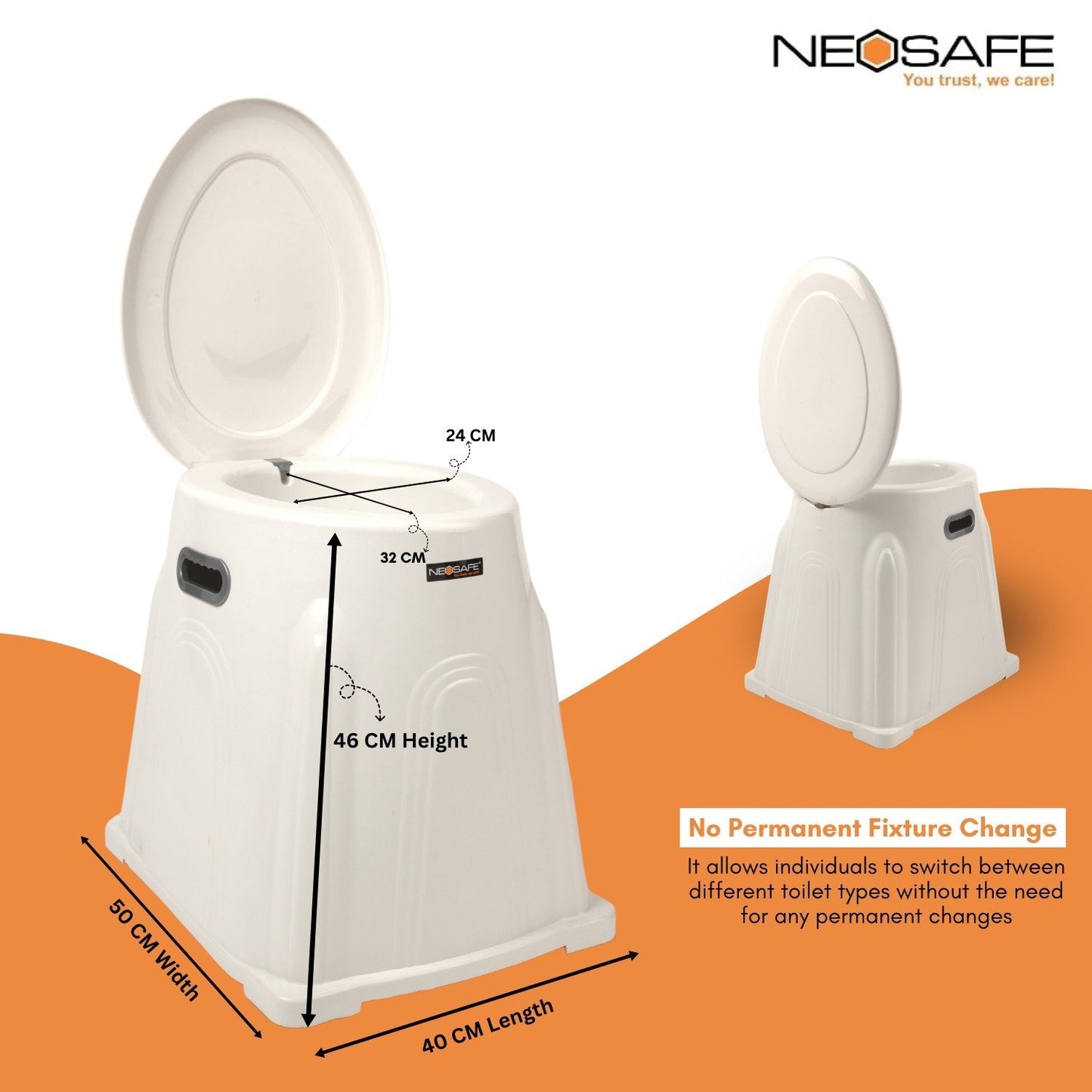 Portable Indian Toilet to Western Toilet Commode Chair
