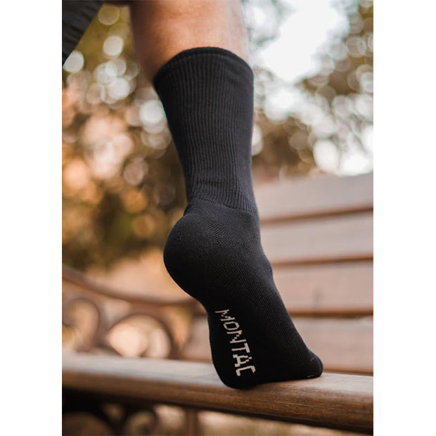 Montac Diabetic Socks - Comfort & Support for Diabetic Feet | Soft, Breathable & Non-Binding | Black | One Size