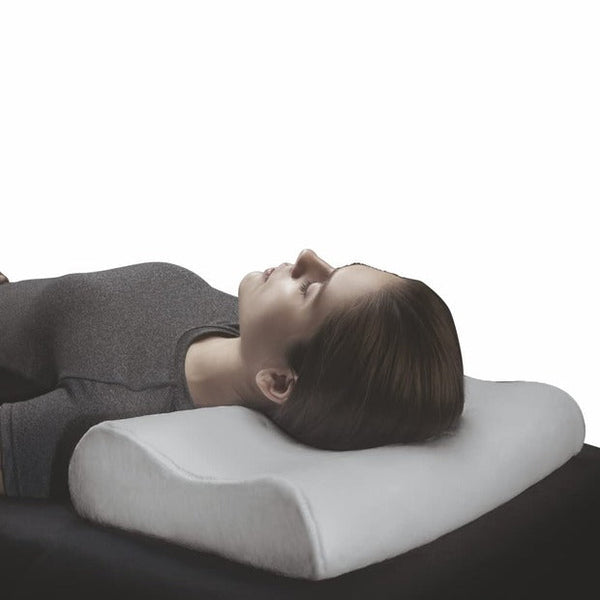 Vissco 5303 Contoured Memory Foam Pillow| Provides Muscle Relaxation & Relives Neck Muscle Strain (Grey)
