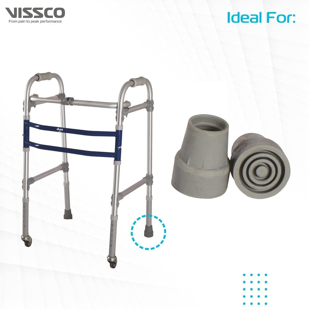 Vissco 0915BP Rubber Tips/Shoes For Walker Castor  (PACK OF 2) One Pair