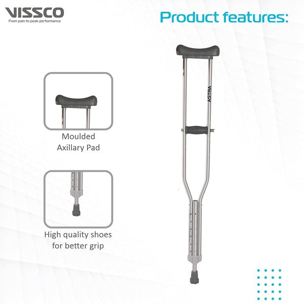 Vissco 0905 Astra Under Arm Crutches – Buy Comfortable & Durable Mobility Aids Online