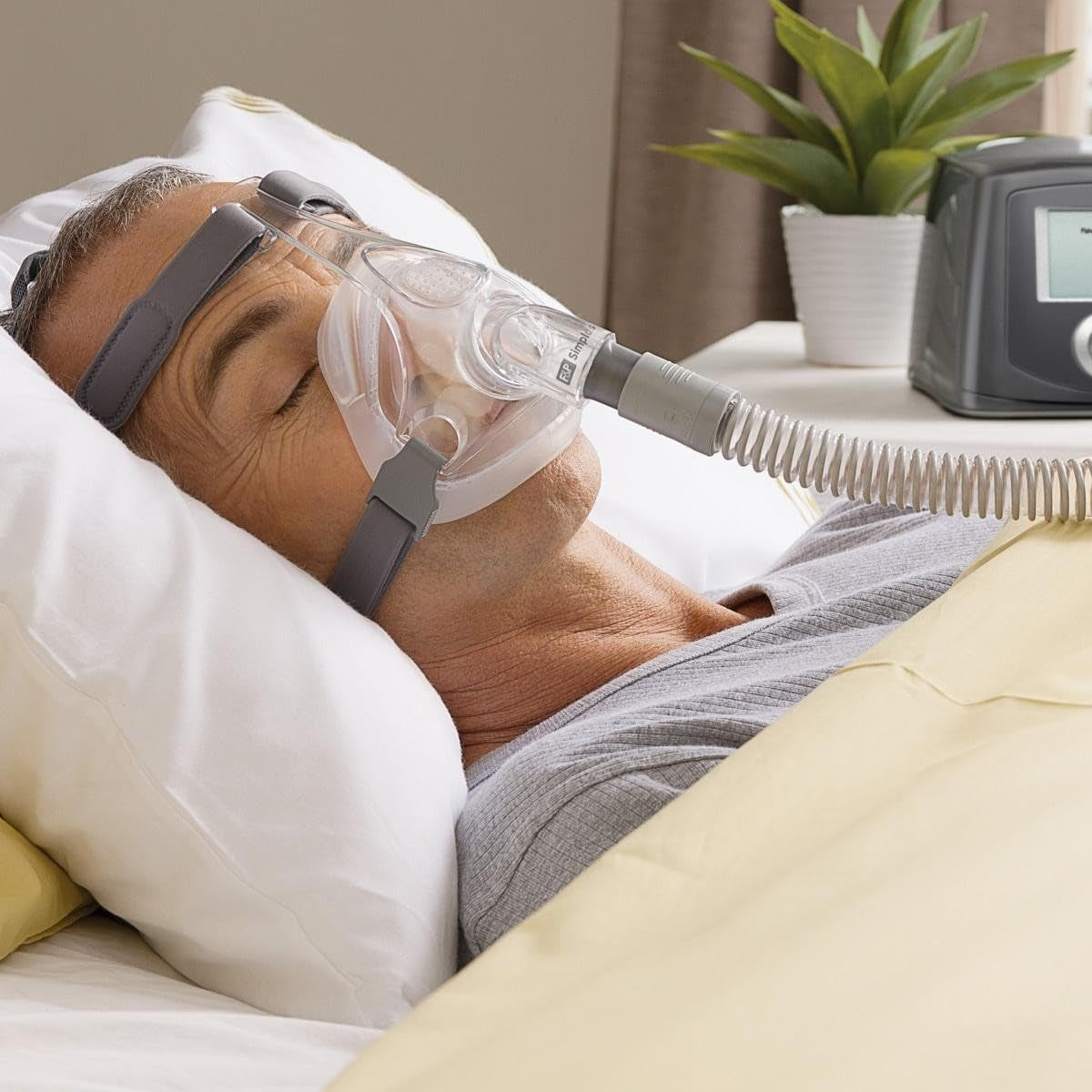 Fisher & Paykel Simplus Full Face Mask Comfortable CPAP/BiPAP Mask with RollFit Seal and ErgoForm Headgear Large