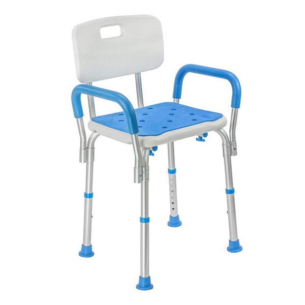 KosmoCare Shower Bench with Back & Detachable Handrest (RX108) - Comfortable & Durable Support for Safety