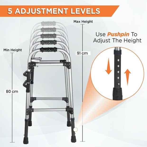 Vissco 2901 Dura Max Aluminium Walker On Rent