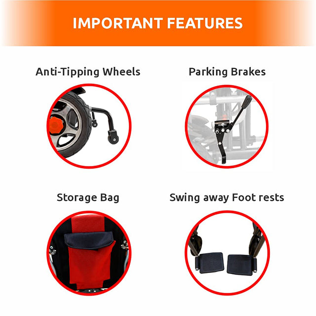 Vissco Zip Lite Power Wheelchair with Single Battery
