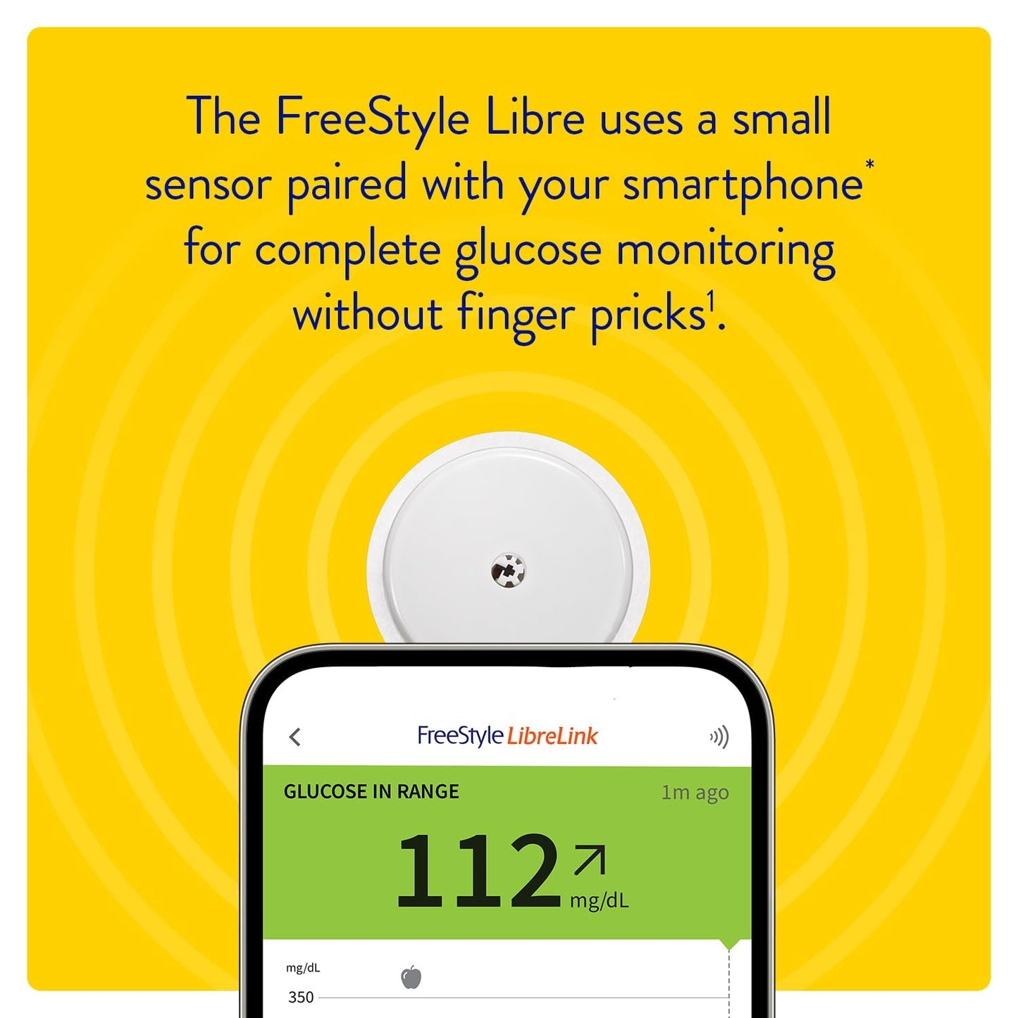 Abbott | FreeStyle Libre CGM Sensor | A Smart Alternative to Traditional Glucose Monitoring | Continuous Glucose Tracking Day & Night | Helps with Better Diabetes Management | No Finger Pricks Required1 | Pack of 2