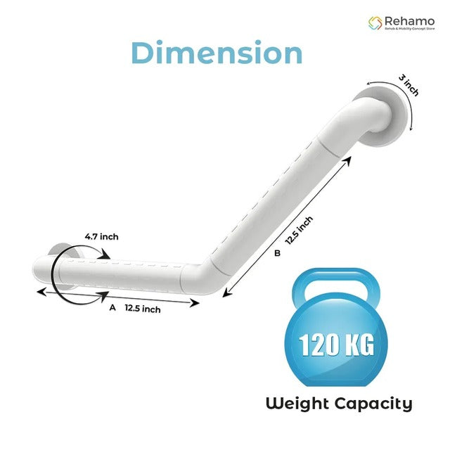 Rehamo 60° Angled Nylon Stainless Steel Grab Bar 30X30(CM)