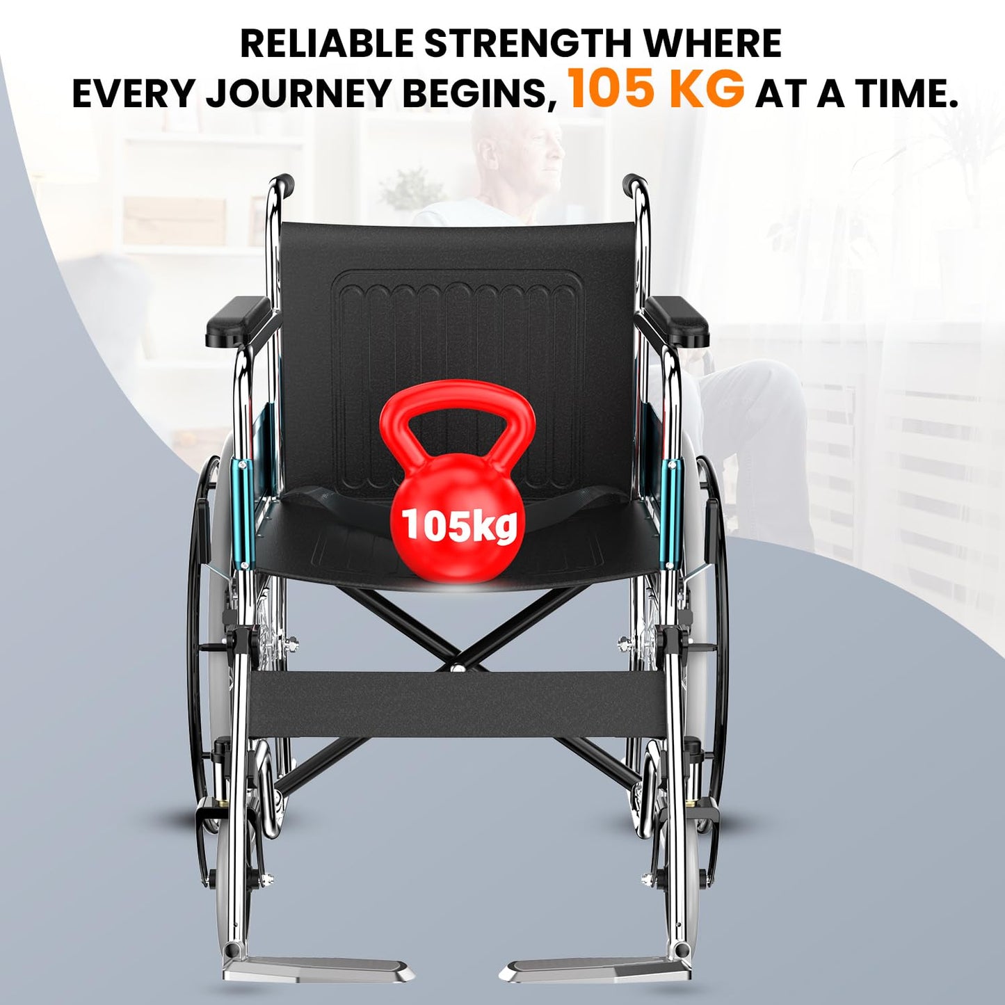 Easycare 809PCL Standard Manual Foldable Wheelchair