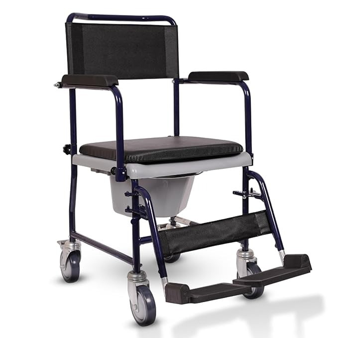 VERMEIREN 139 Commode Chair, Easy-to-Clean, Sturdy Frame, Upto 120Kg Weight Capacity