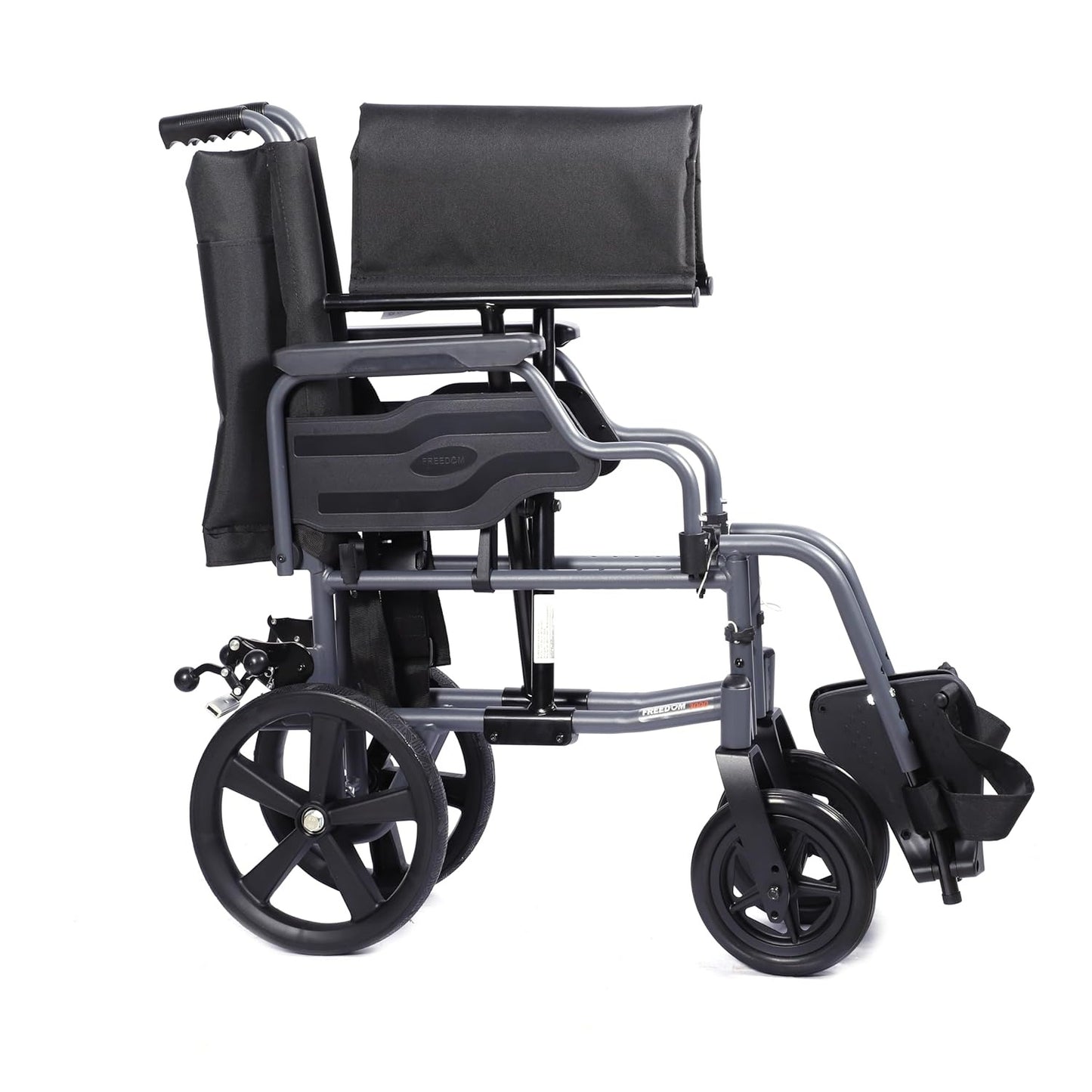 Forza Freedom Transit 3000 Attendant Driven Wheelchair for Elderly & Patients | European Standard | 8” PU Castor & 12” PU Rear Wheel | Weight Capacity 125 kg | Lightweight Foldable Design