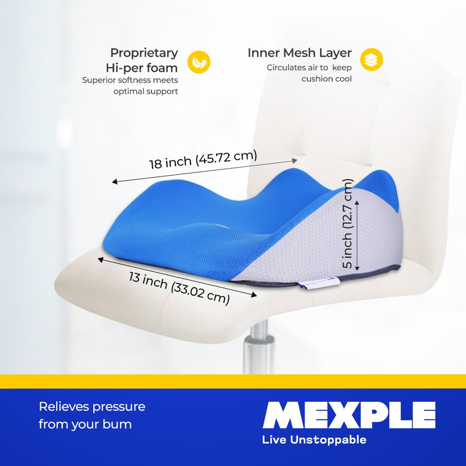 Mexple XmartSeat Orthopedic Tailbone Support Cushion