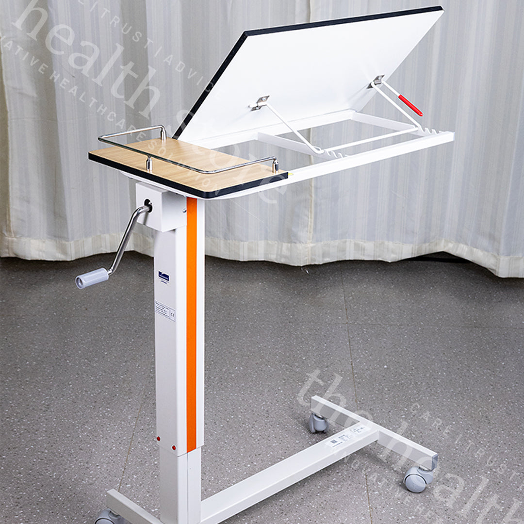 Midmark Janak AX1012A Deluxe Adjustable Bedside Manual Food Table