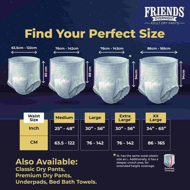 Friends Overnight Diaper Pants - Comfort and Protection for a Restful Night