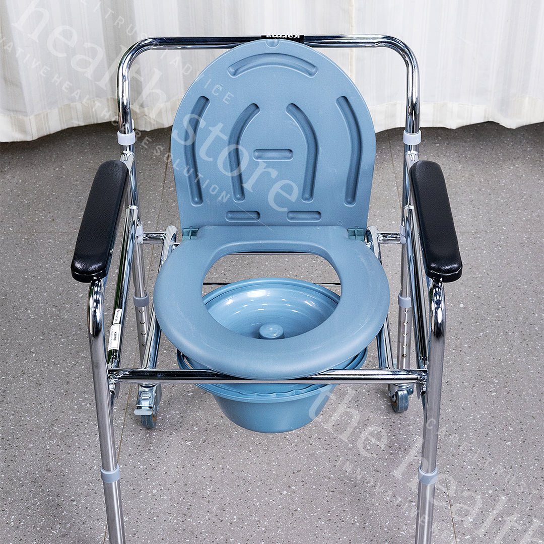 Karma Rainbow 5 Foldable Commode Chair With Wheels