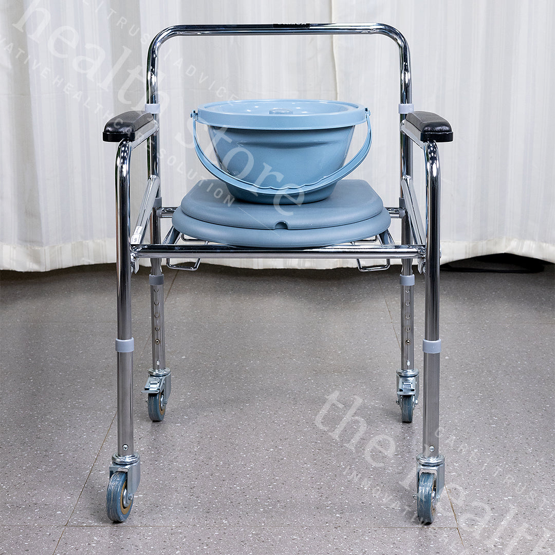 Karma Rainbow 5 Foldable Commode Chair With Wheels
