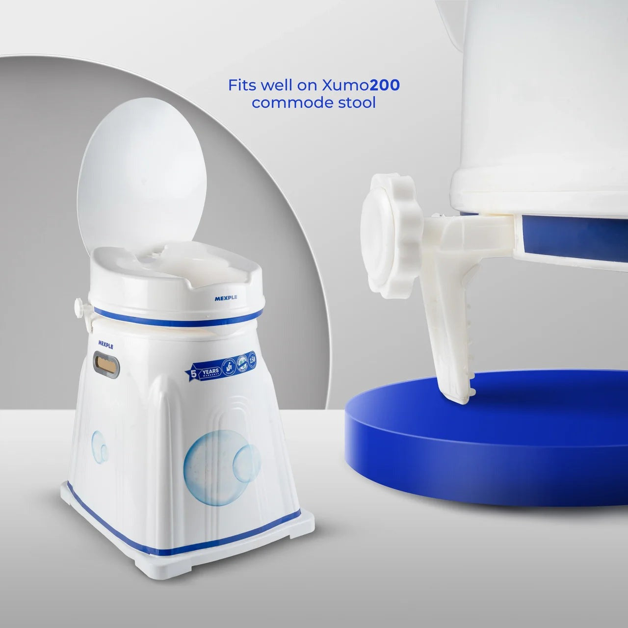 Mexple Raixer4 Elevated Toilet Seat Riser 4inches With 2 Clips