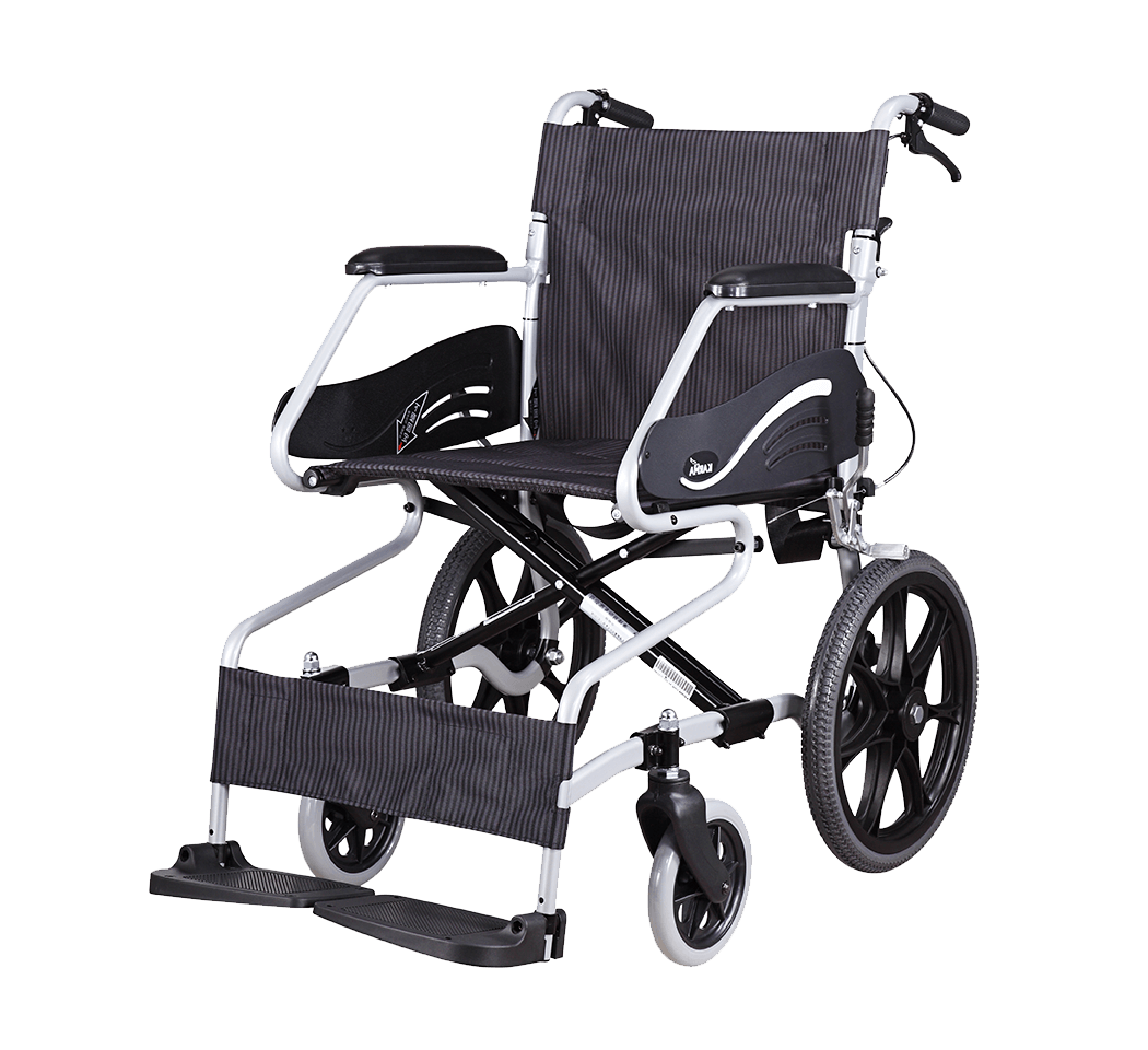 Karma SM 100.3 aluminum wheelchair side front view
