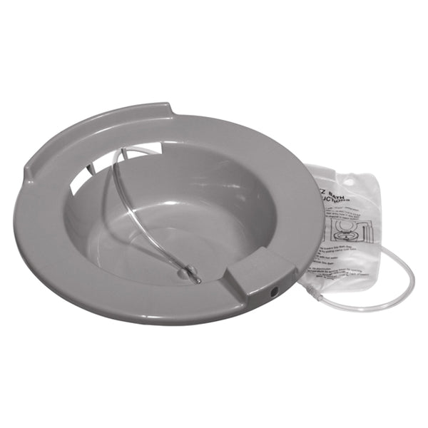 Pedder Johnson Sitz Bath Tub for Adults - Heavy Duty Plastic Hip Bath Tub, Fits Western Toilet, Pain Relief for Fissure & Piles, Naturopathy, Foldable, Hot Tub for Bathroom