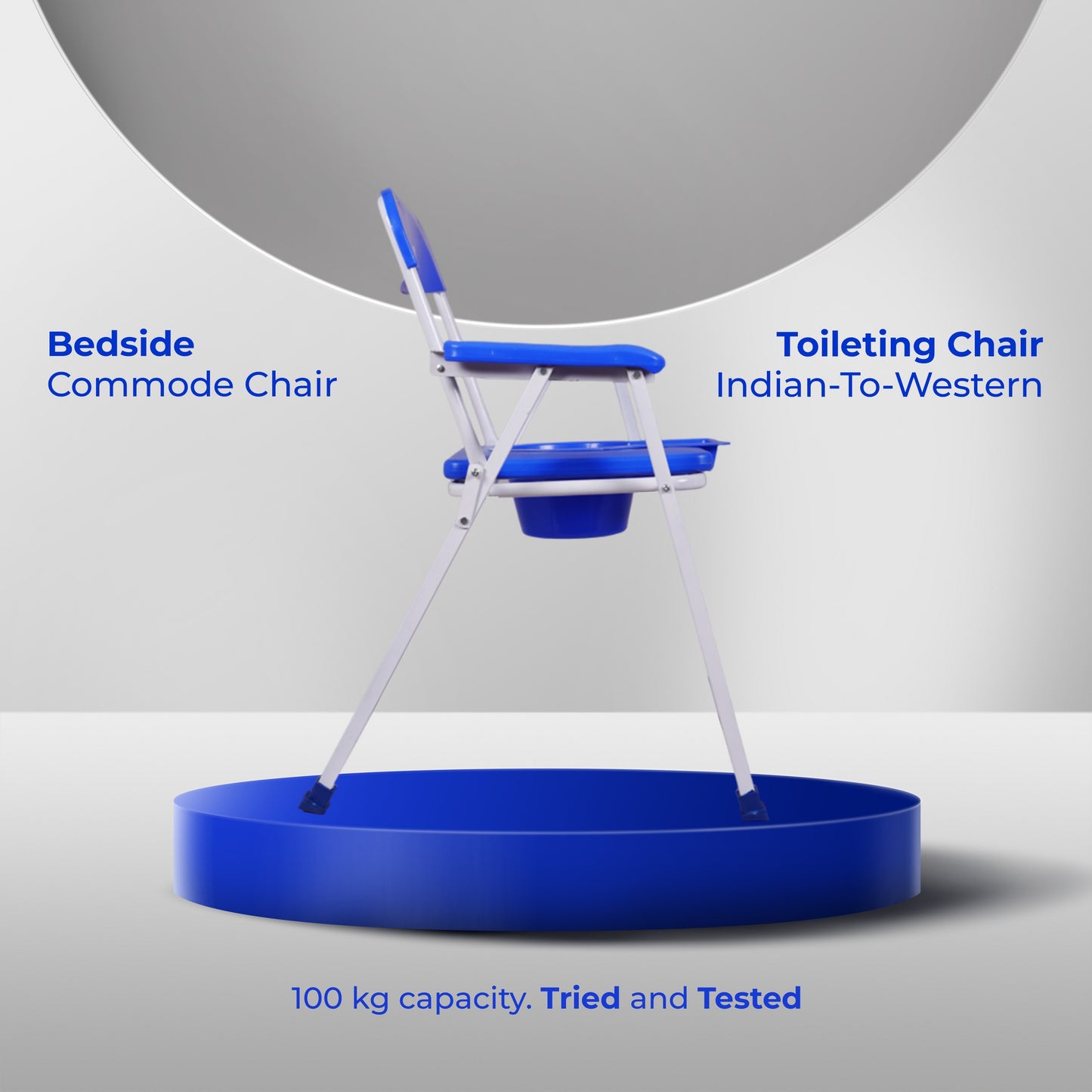 Mexple Xumo 150 Foldable Daily Commode Chair