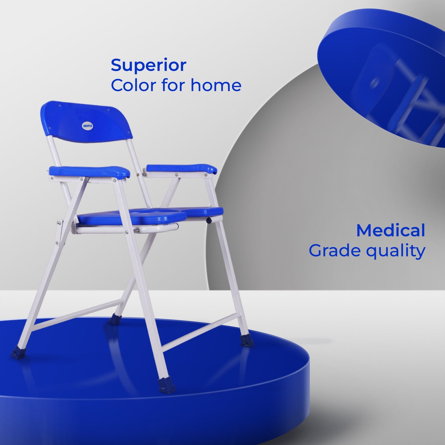 Mexple Xumo 150 Foldable Daily Commode Chair