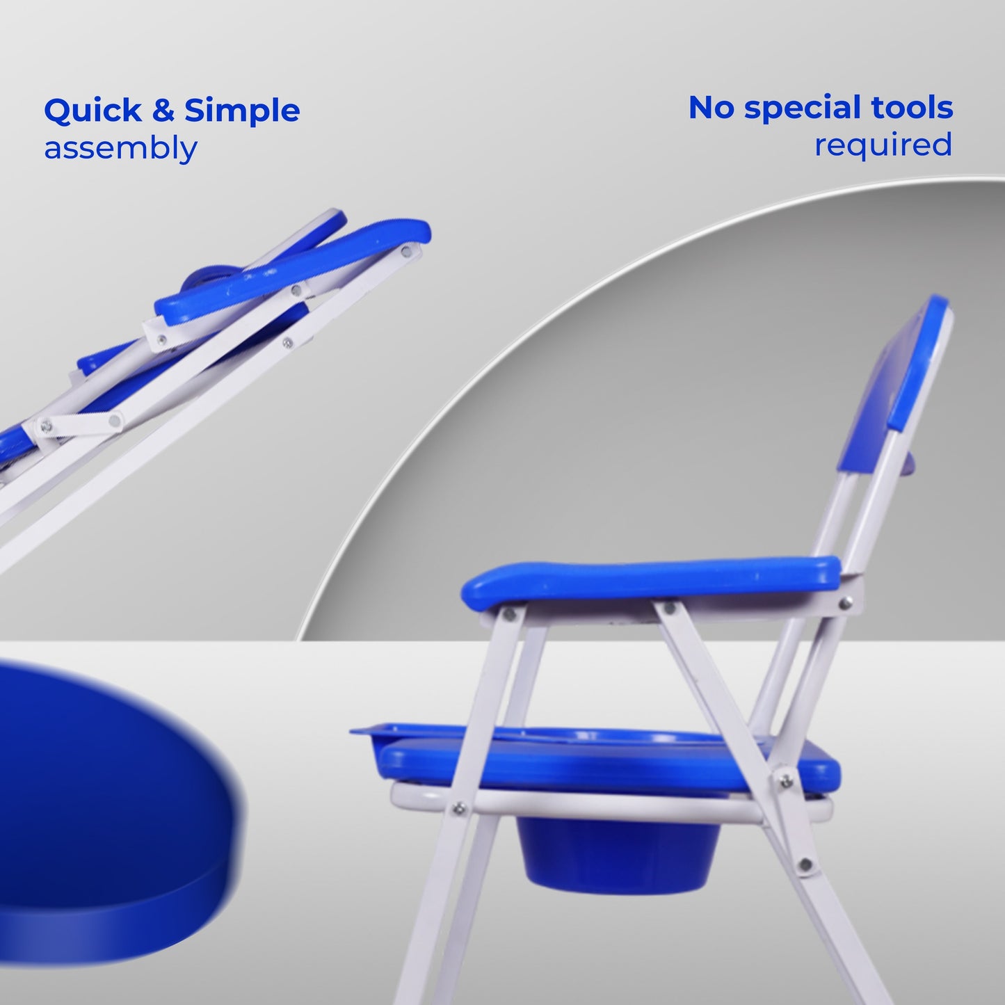 Mexple Xumo 150 Foldable Daily Commode Chair