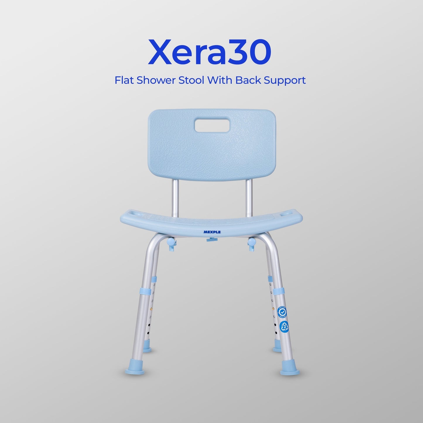 Mexple Xera30 Adjustable Shower Bathing Chair Bench