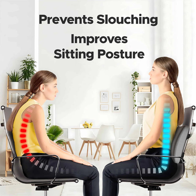 Memory foam back cushion for pain relief