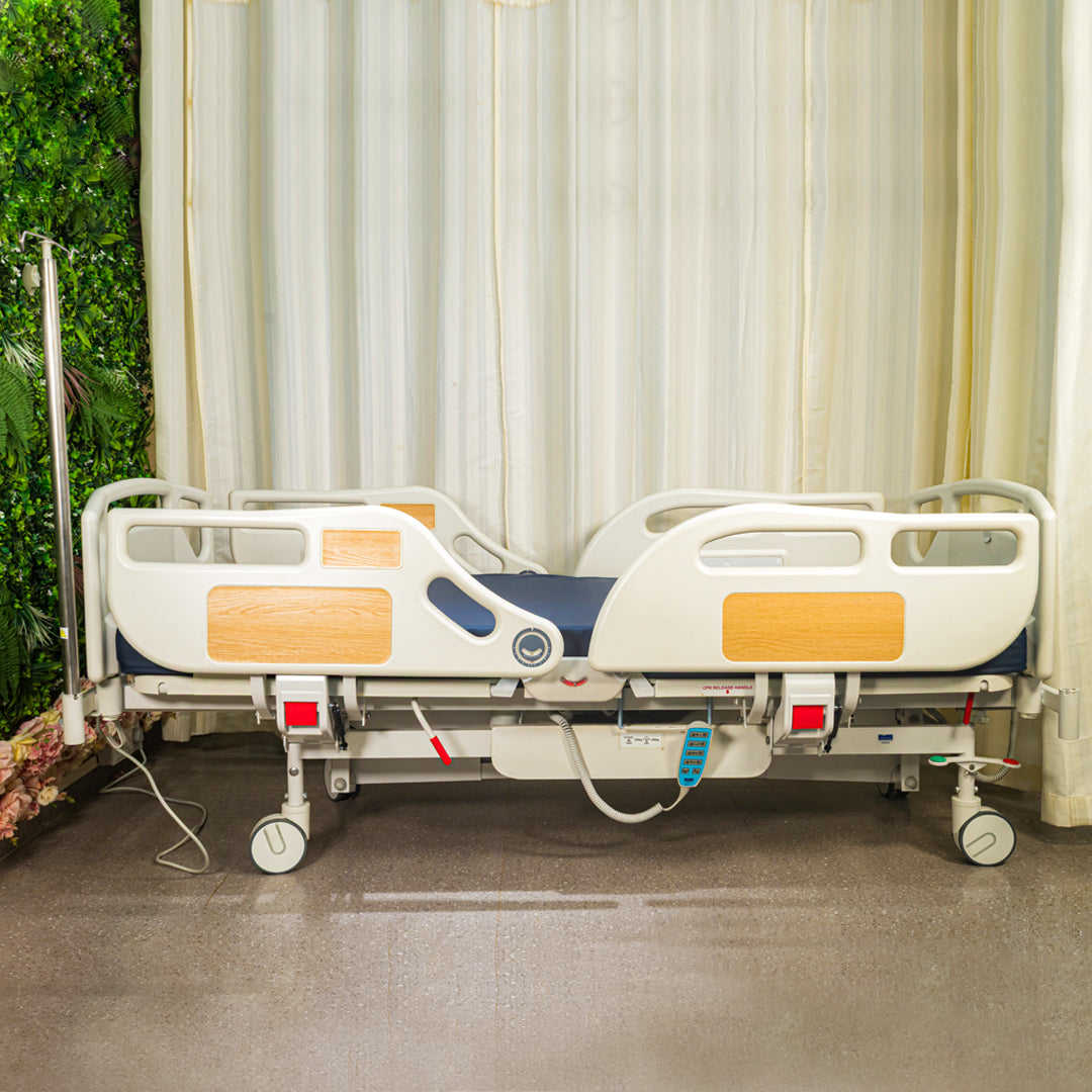Midmark Janak EX6000 Plus ICU Motorised 5-Function Bed - Advanced Hospital Bed On Rent