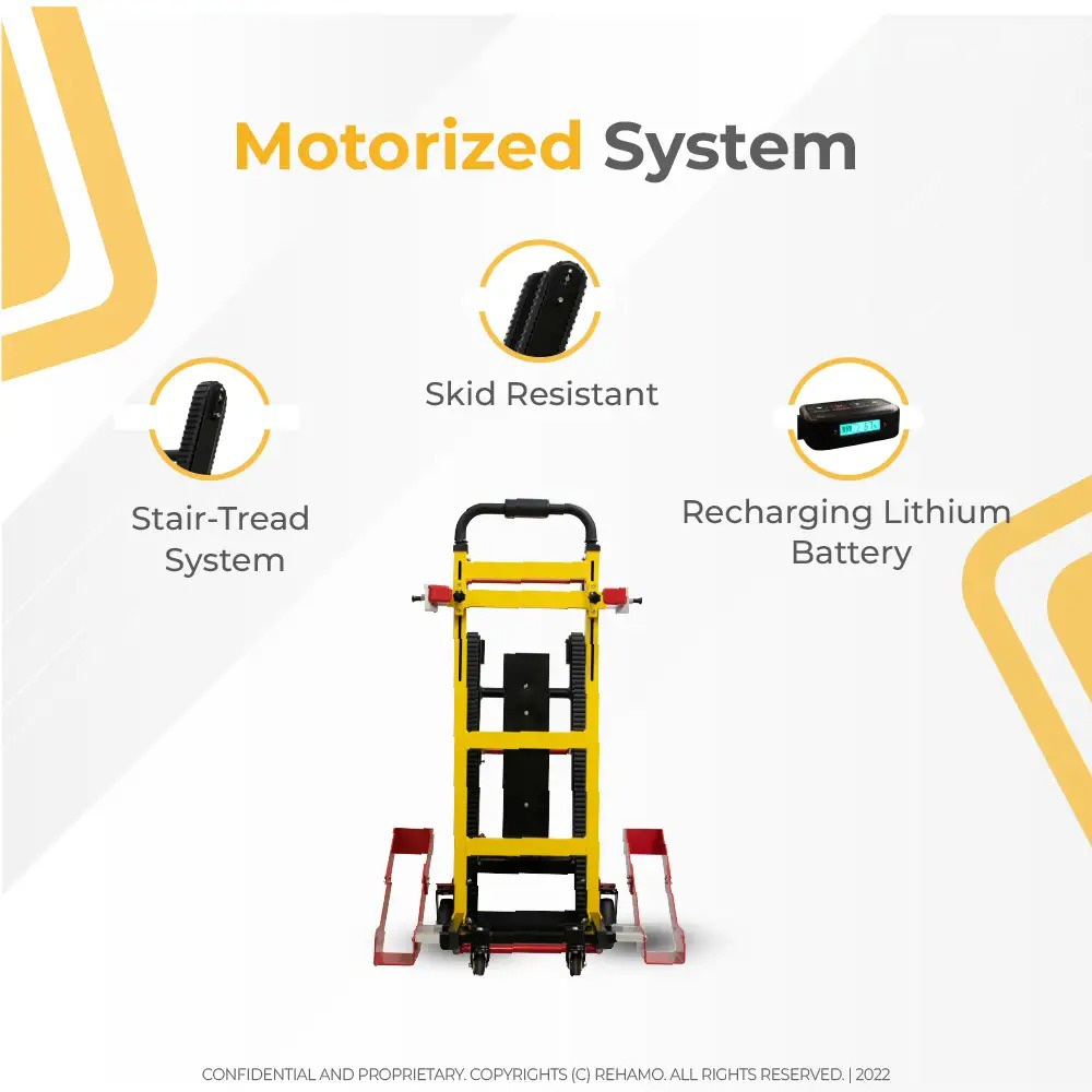 Rehamo Electra Stair Climber FW, Electric Stair Climbing Device for Attaching & Lifting Wheelchair on the Stairs