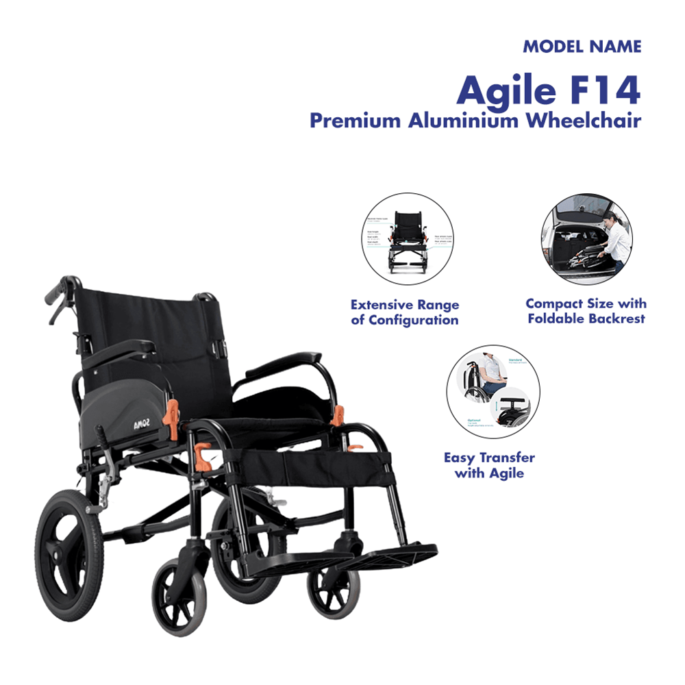 Karma Soma Agile F14 Compact Light Weight Wheelchair