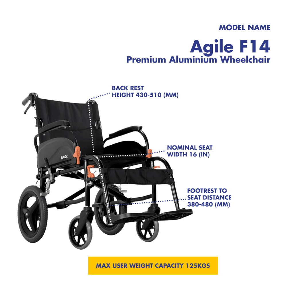 Karma Soma Agile F14 Compact Light Weight Wheelchair
