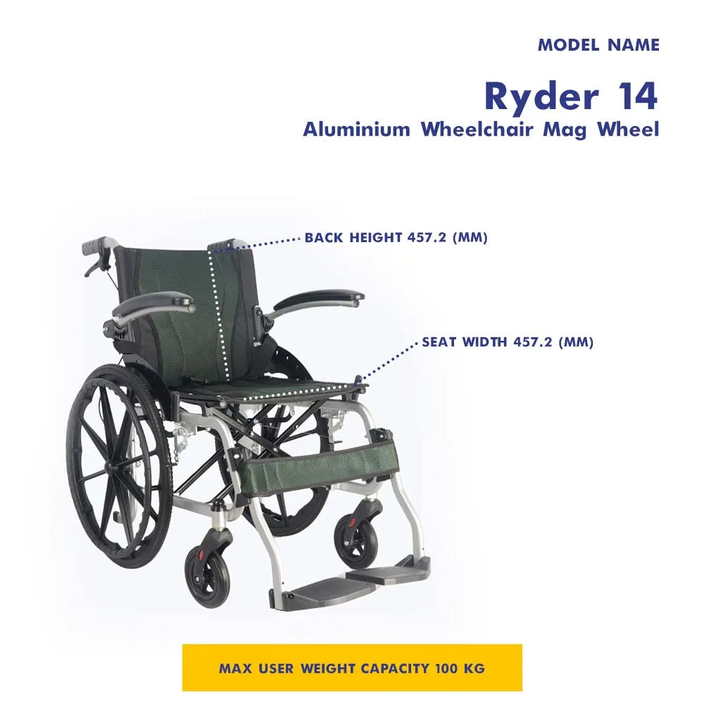 Durable wheelchair with mag wheels India