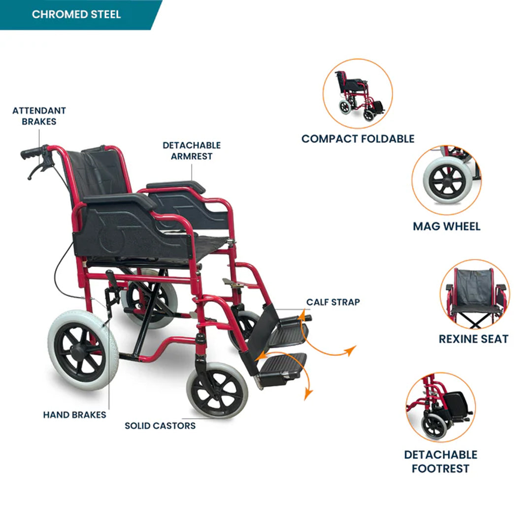 Arrex Perla Premium Steel Wheelchair
