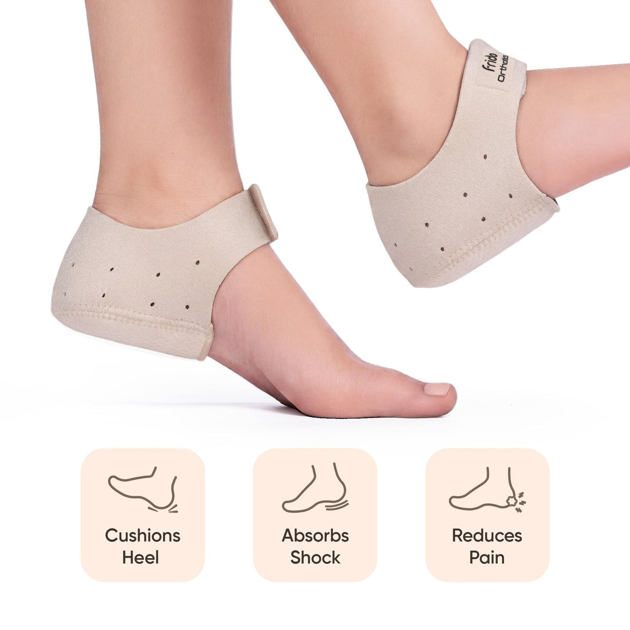 Frido Orthotics Heel Protector for Heel Pain Relief Cushions heel