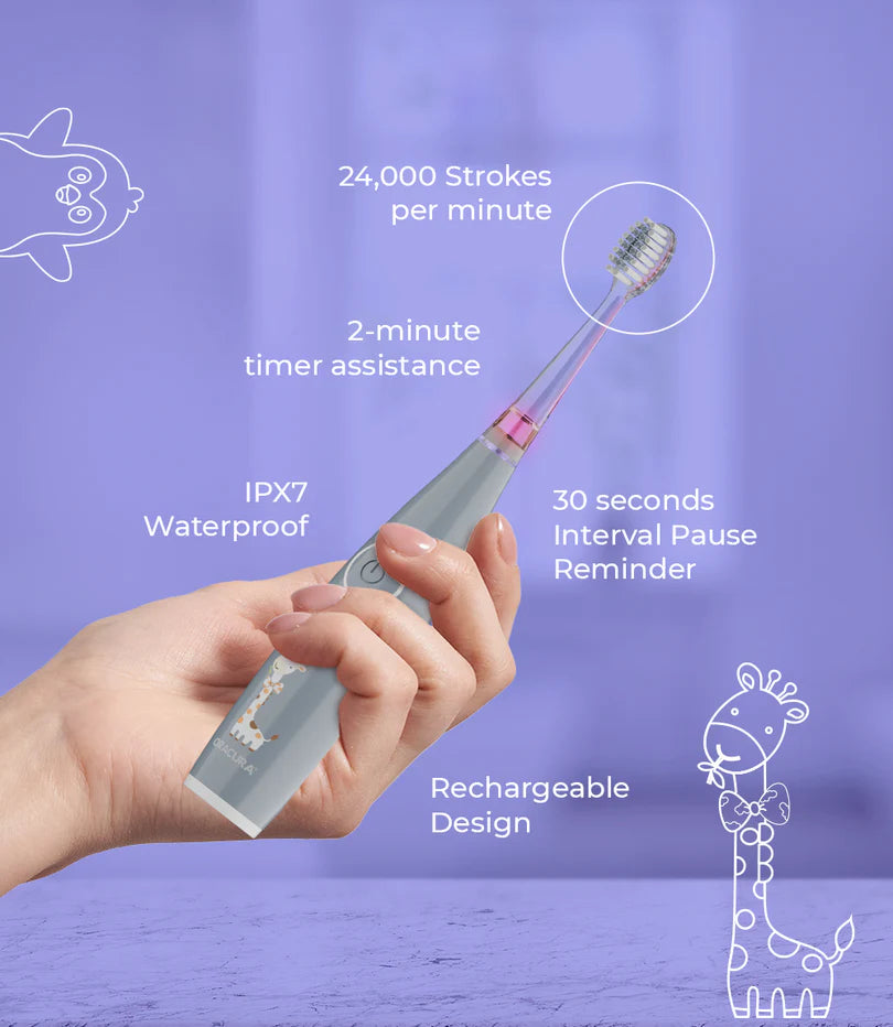 Oracura KSB200 KidsCare Sonic Rechargeable Electric Toothbrush