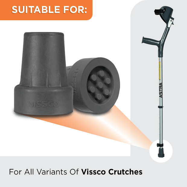 Vissco 0915A4 Rubber Tips/Shoes for Crutches (PACK OF 4)