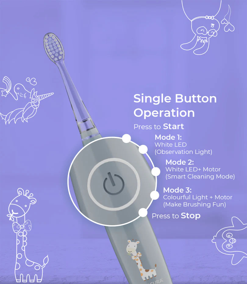 Oracura KSB200 KidsCare Sonic Rechargeable Electric Toothbrush
