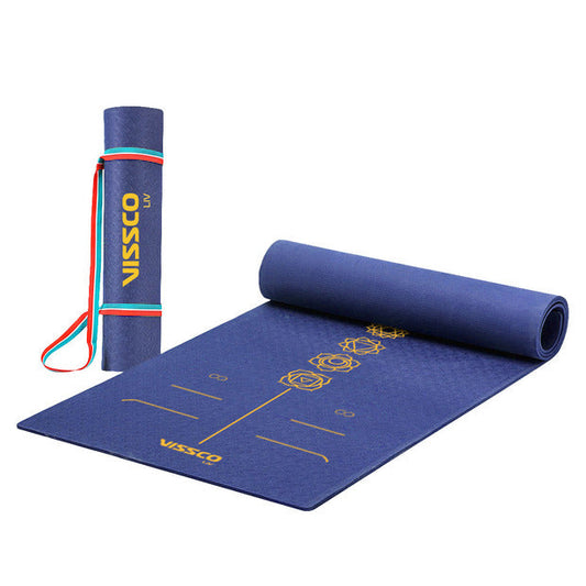 Vissco 6024 Blue Seven Chakras Alignment Yoga Mat 72″ x 24″