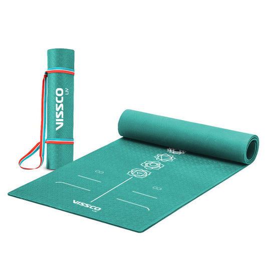 Vissco 6024 Turquoise Seven Chakras Alignment Yoga Mat 72″ x 24″